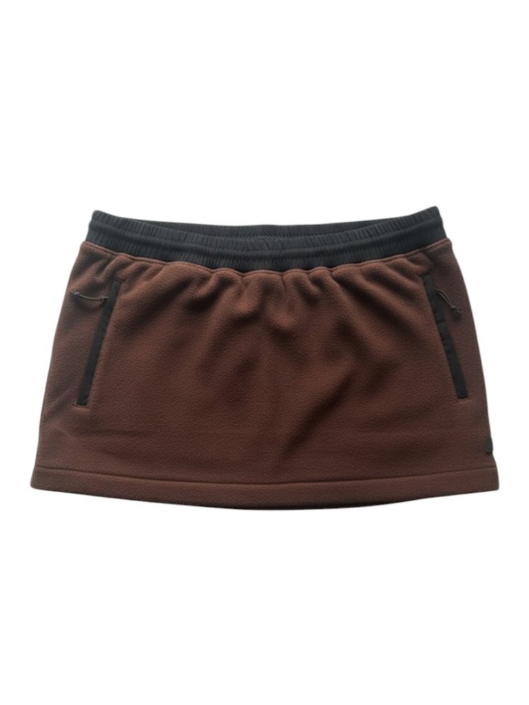 Skims Fleece Lounge Mini Skirt Cocoa Size L Nwt